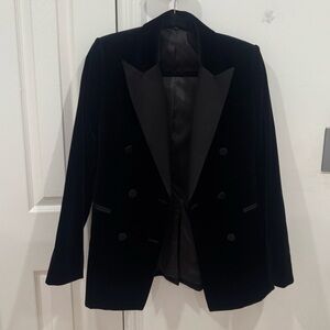 Theory Black Velvet Blazer